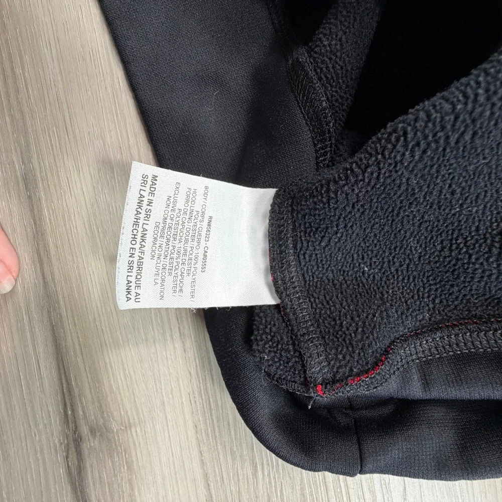 Kids Nike Therma Fit Hoodie Black Red‎ Logo Activewear Size XS